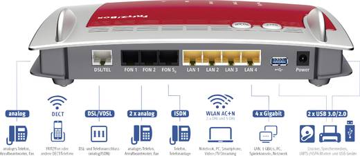 AVM FRITZ!Box 7490   1x AVM FRITZ!Fon C5 WLAN Router mit Modem Integriertes Modem: ADSL, ADSL2 ...