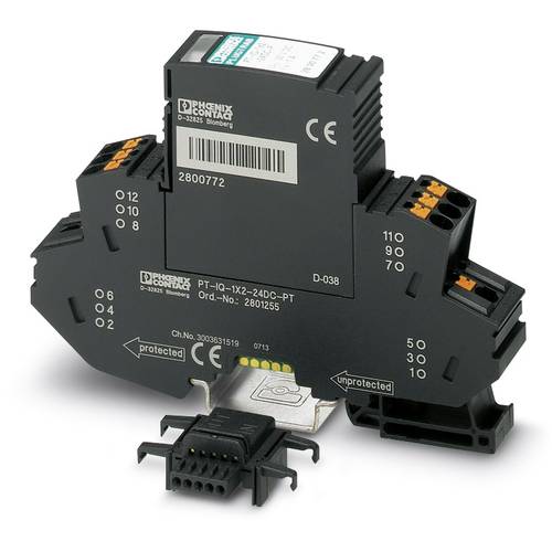 Phoenix Contact 2801247 PT-IQ-2X1-24DC-PT Überspannungsschutz-Ableiter Überspannungsschutz für: Verteilerschrank 10 kA 1...