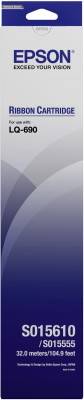 Epson Farbbandkassette für LQ-690 Drucker, Produktcode S015610/S015555, 32,9 Meter Länge.