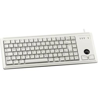 CHERRY Compact-Keyboard G84-4400 USB Tastatur Deutsch, QWERTZ, Windows® Grau Integrierter Trackball, Maustasten 