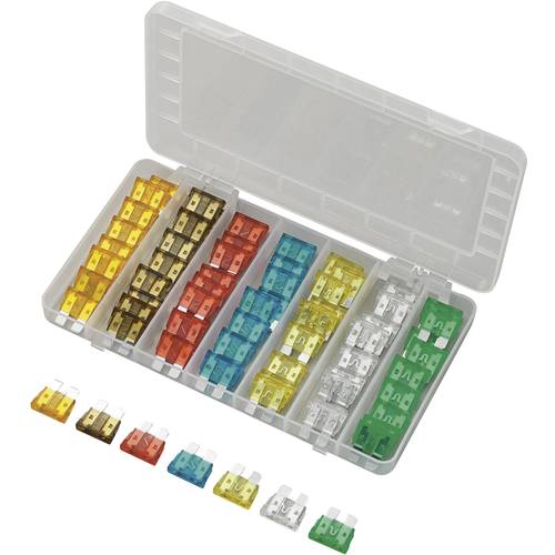 TRU COMPONENTS Standard Flachsicherung 5 A, 7.5 A, 10 A, 15 A, 20 A, 25 A, 30 A 70 Teile