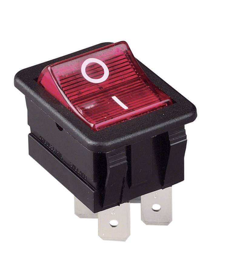  Auf diesem Bild sieht man einen Wippschalter in Rot, somit erkennt man diesen auch bei schwierigem Licht.