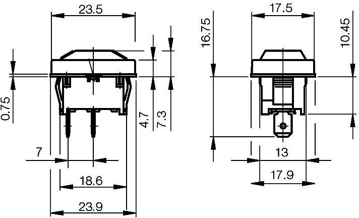 Marquardt 1801.1403 Wippschalter 1801.1403 250 V/AC 10 A 1 x Aus/Ein IP40 rastend 1 St.-1