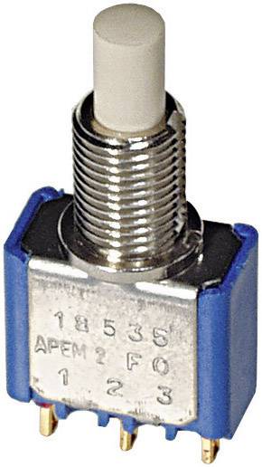 APEM Drucktaster 30 V/DC 0.1 A 2 x Ein/(Ein) APEM 18545CD tastend 1 St.