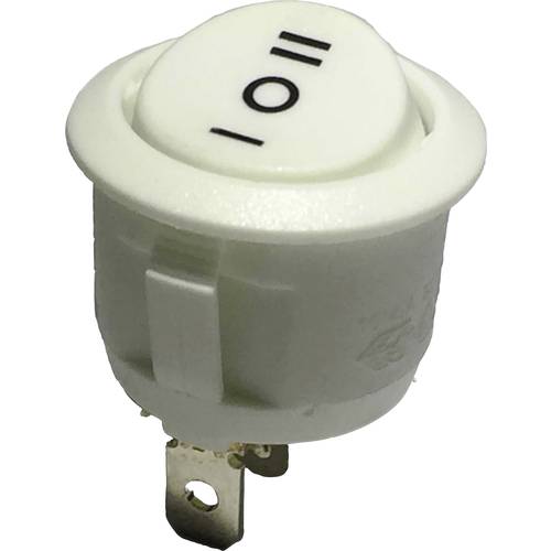 TRU COMPONENTS 700266 Wippschalter R13-112D W/W PR.I-O-II 250 V/AC 6 A 1 x Ein/Aus/Ein rastend/0/rastend 1 St.