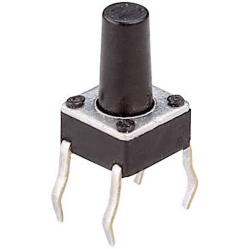 Thumbnail - Weltron T604 T604 Drucktaster 24 V/DC 0.05 A 1 x Aus/(Ein) tastend (L x B x H) 6 x 6 x 9.5 mm 1 St.