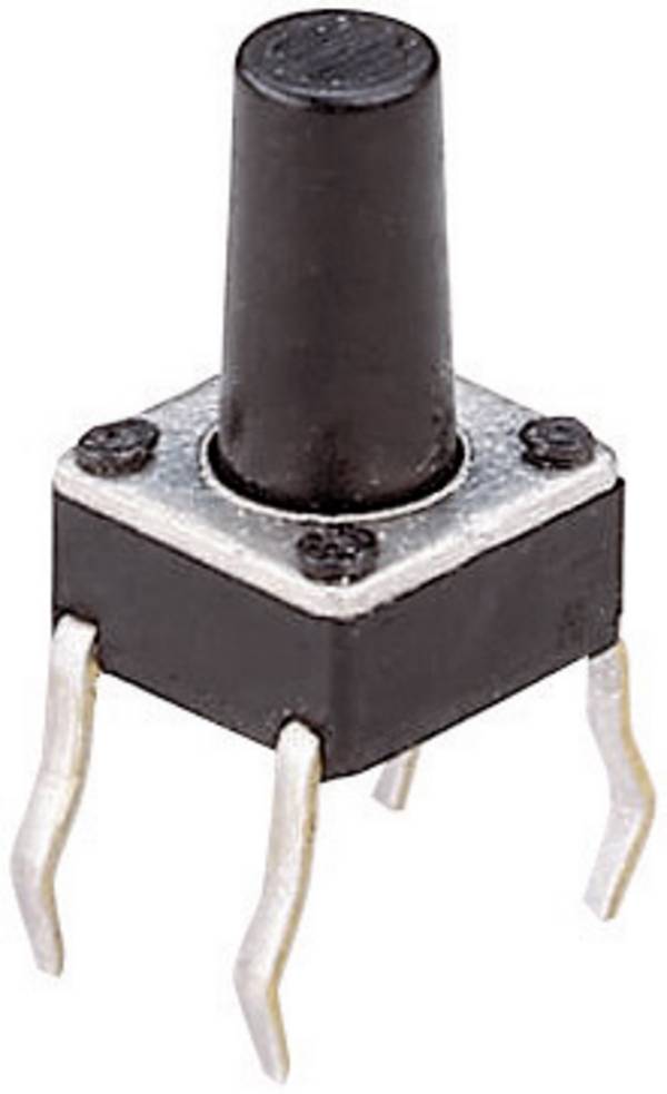 Weltron T604 T604 Drucktaster 24 V/DC 0.05 A 1 x Aus/(Ein) tastend (L x B x H) 6 x 6 x 9.5 mm 1 St.
