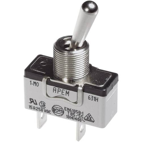 APEM 649NH/2 649NH/2 Kippschalter 250 V/AC 10 A 2 x Ein/Aus/Ein rastend/0/rastend 1 St.