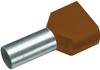 Vogt Verbindungstechnik 470814D Zwillings-Aderendhülse 10 mm² Teilisoliert Braun 100 St.