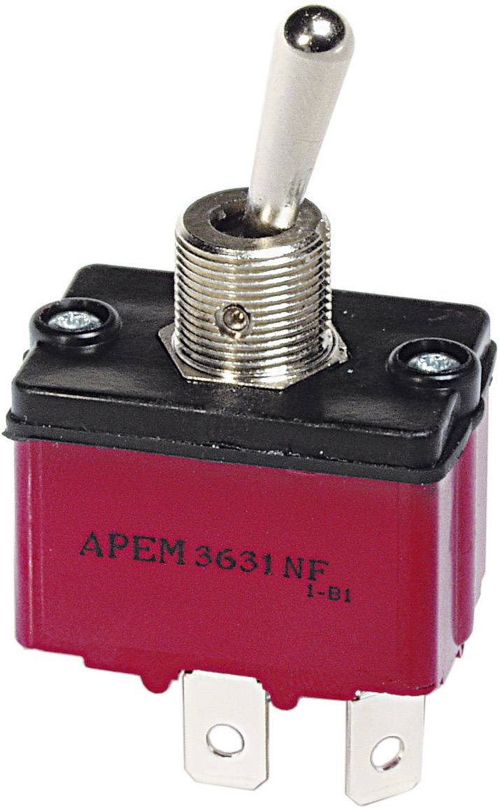 APEM Kippschalter 250 V/AC 6 A 2 x (Ein)/Aus/(Ein) APEM 3647NF/2 / 36471200 tastend/0/tastend 1 St.