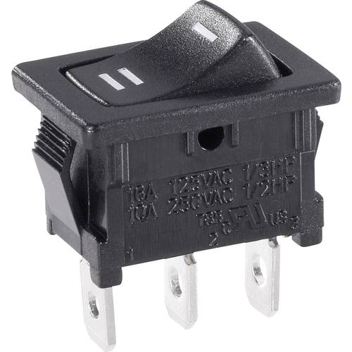 TRU COMPONENTS 1587512 Wippschalter TC-R13-66C-02 250 V/AC 6 A 1 x Ein/Ein rastend 1 St.