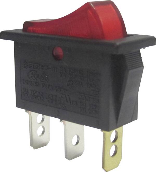 TRU COMPONENTS TC-R13-91B-01 Wippschalter 250 V/AC 10 A 1 x Aus/Ein  rastend 1 St.