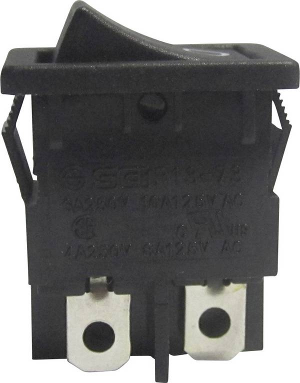TRU COMPONENTS TC-R13-73A-02 Wippschalter 250 V/AC 6 A 2 x Aus/Ein  rastend 1 St.