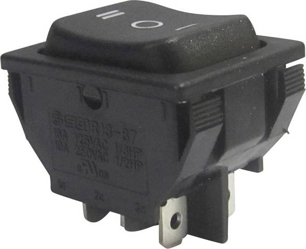 TRU COMPONENTS 1587545 Wippschalter TC-R13-87D-02 250 V/AC 10 A 2 x Ein/Aus/Ein  rastend/0/rastend 1 St.