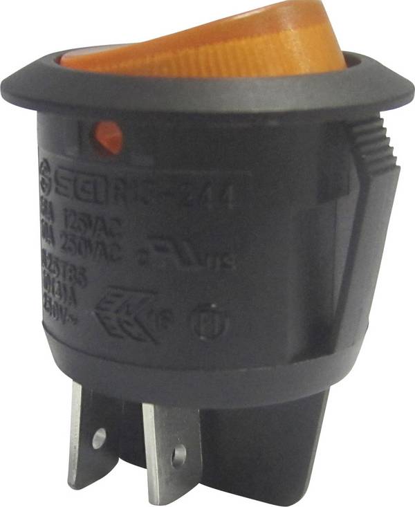 TRU COMPONENTS 1587657 Wippschalter TC-R13-244B-02 B/Y 220 V/AC 250 V/AC 10 A 2 x Aus/Ein  rastend 1 St.