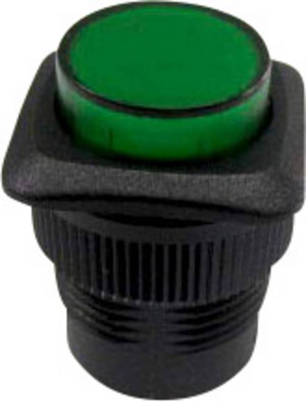 TRU COMPONENTS 1587740 TC-R13-508AL-05GN Drucktaster 250 V/AC 1.5 A 1 x Aus/(Ein) tastend Grün   1 St.
