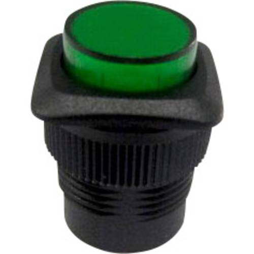 TRU COMPONENTS 1587742 TC-R13-508B-05YL Druckschalter 250 V/AC 1.5 A 1 x Aus/Ein rastend Grün 1 St.