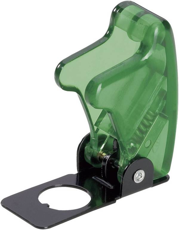 TRU COMPONENTS 1587852 TC-R17-10B GREEN Sicherheitsabdeckung Aufdruck-Motiv Ohne   Grün (transparent, TC-R17-10B) 1 St.