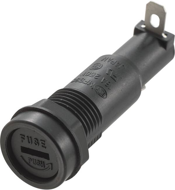 TRU COMPONENTS 701465 MF-530 Sicherungshalter Passend für (Sicherungen) Feinsicherung 6.35 x 31.8 mm, Feinsicherung 6.4 x 30 mm 16 A 250 V/AC 1 St.