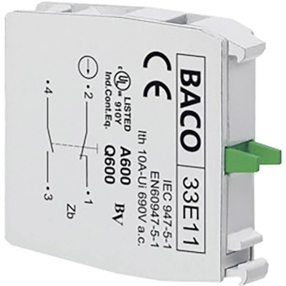 BACO BA33E11 Contact element 1x NC, 1x NO schakelend 600 V 1 stuks