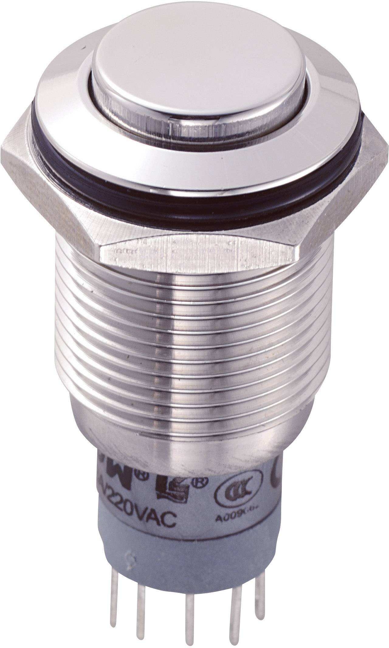 TRU COMPONENTS 701780 LAS2GQH-11/S/P Vandalismusgeschützter Drucktaster 250 V/AC 3 A 1 x Ein/(Ein) tastend 1 St.