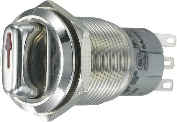 TRU COMPONENTS 701812 LAS1-AGQ-22X/31 Vandalismusgeschützter Drehschalter 250 V/AC 3 A Schaltpositionen 2 2 x 45 ° IP65 1 St.