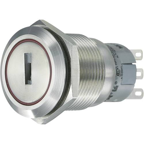 TRU COMPONENTS 701814 LAS1-AGQ-11Y/21 Vandalismusgeschützter Schlüsselschalter 250 V/AC 5 A 1 x Ein/Ein 1 x 90 ° IP40 1 ...