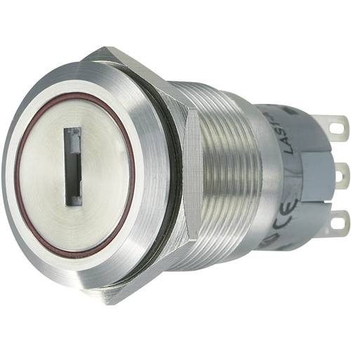 TRU COMPONENTS 701824 LAS1-AGQ-22Y/31 Vandalismusgeschützter Schlüsselschalter 250 V/AC 5 A 2 x Ein/Aus/Ein 2 x 45 ° IP4...