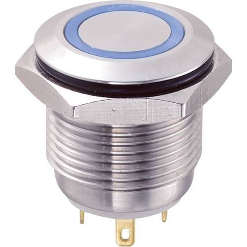 Thumbnail - TRU COMPONENTS 701855 GQ16F-10E/J/B/12V Vandalismusgeschützter Drucktaster 48 V/DC 2 A 1 x Aus/(Ein) tastend Blau IP65 1...