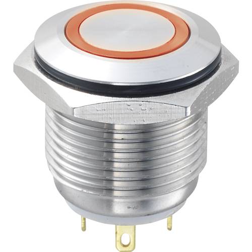 TRU COMPONENTS 701868 GQ16F-10E/J/R/12V Vandalismusgeschützter Drucktaster 48 V/DC 2 A 1 x Aus/(Ein) tastend Rot IP65 1 ...