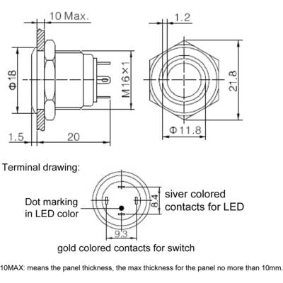 TRU COMPONENTS GQ16F-D/J/G/12V/N LED-Signalleuchte Grün 12 V/DC