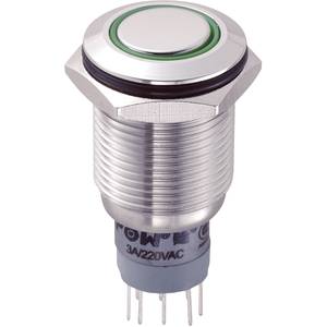 Tru Components Las2gqf 22ze G 12v S P Vandalismusgeschutzter Druckschalter 250 V Ac 3 A 2 X Ein Ein Rastend 1 St Kaufen