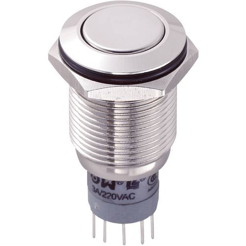 TRU COMPONENTS 701931 LAS2GQF-22/N/P Vandalismusgeschützter Drucktaster 250 V/AC 3 A 2 x Ein/(Ein) tastend 1 St.