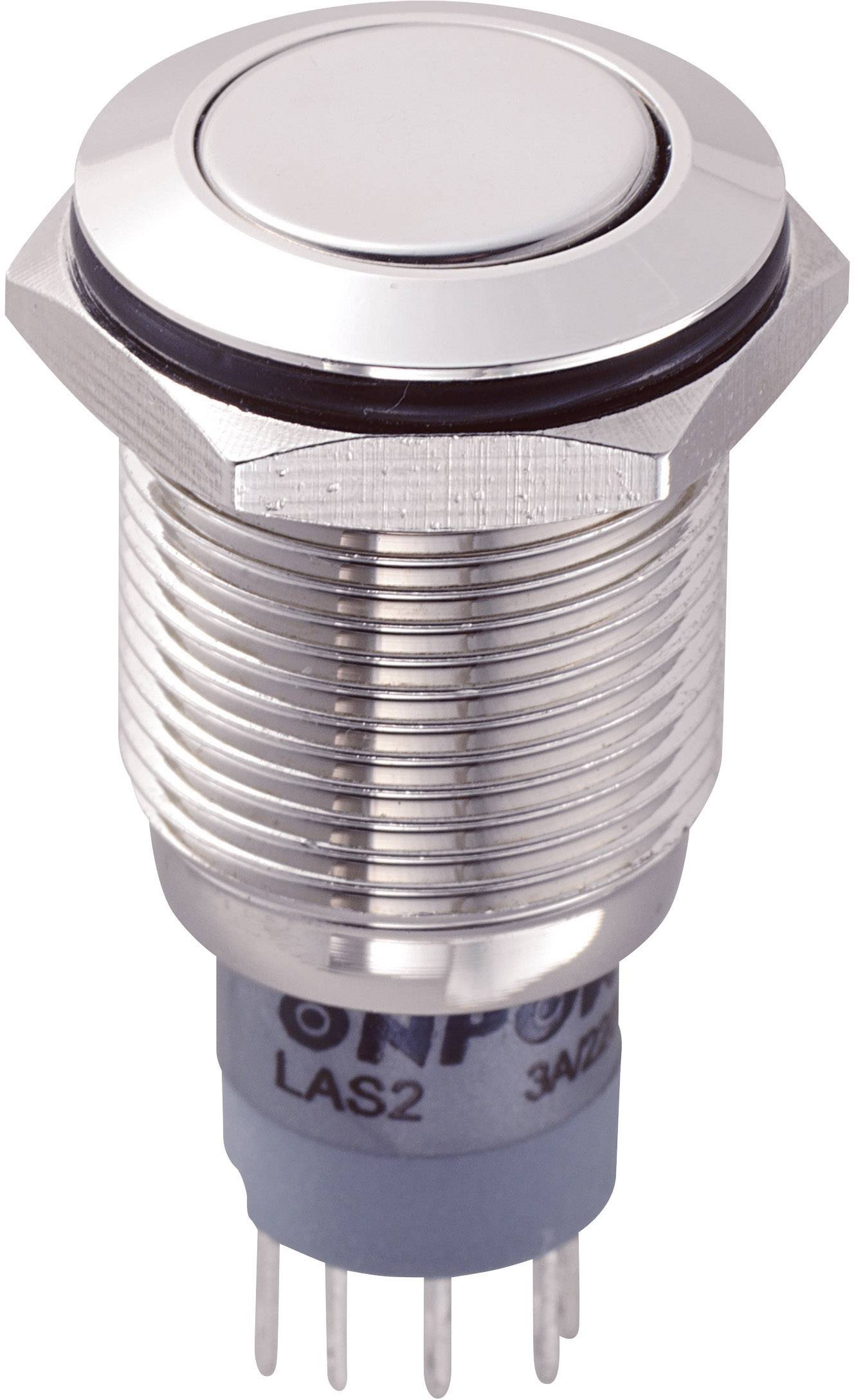 TRU COMPONENTS 701942 LAS2GQF-11/N/P Vandalismusgeschützter Drucktaster 250 V/AC 3 A 1 x Ein/(Ein) tastend 1 St.
