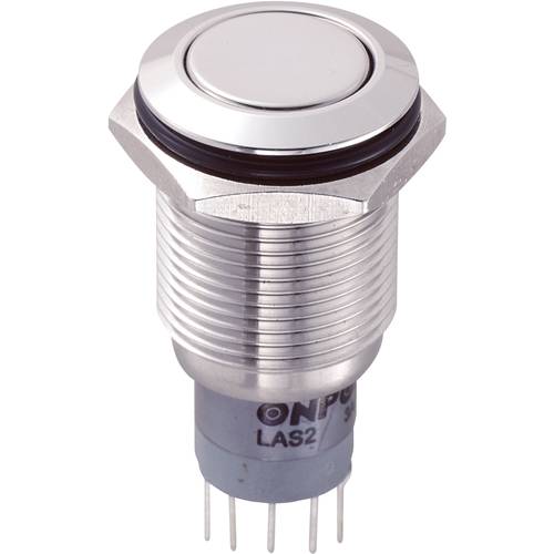 TRU COMPONENTS 701943 LAS2GQF-22/S/P Vandalismusgeschützter Drucktaster 250 V/AC 3 A 2 x Ein/(Ein) tastend 1 St.