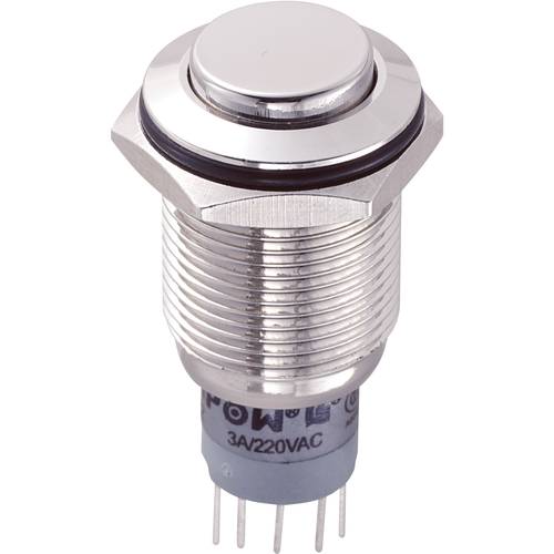 TRU COMPONENTS 701944 LAS2GQH-22Z/N/P Vandalismusgeschützter Druckschalter 250 V/AC 3 A 2 x Ein/Ein rastend IP67 1 St.