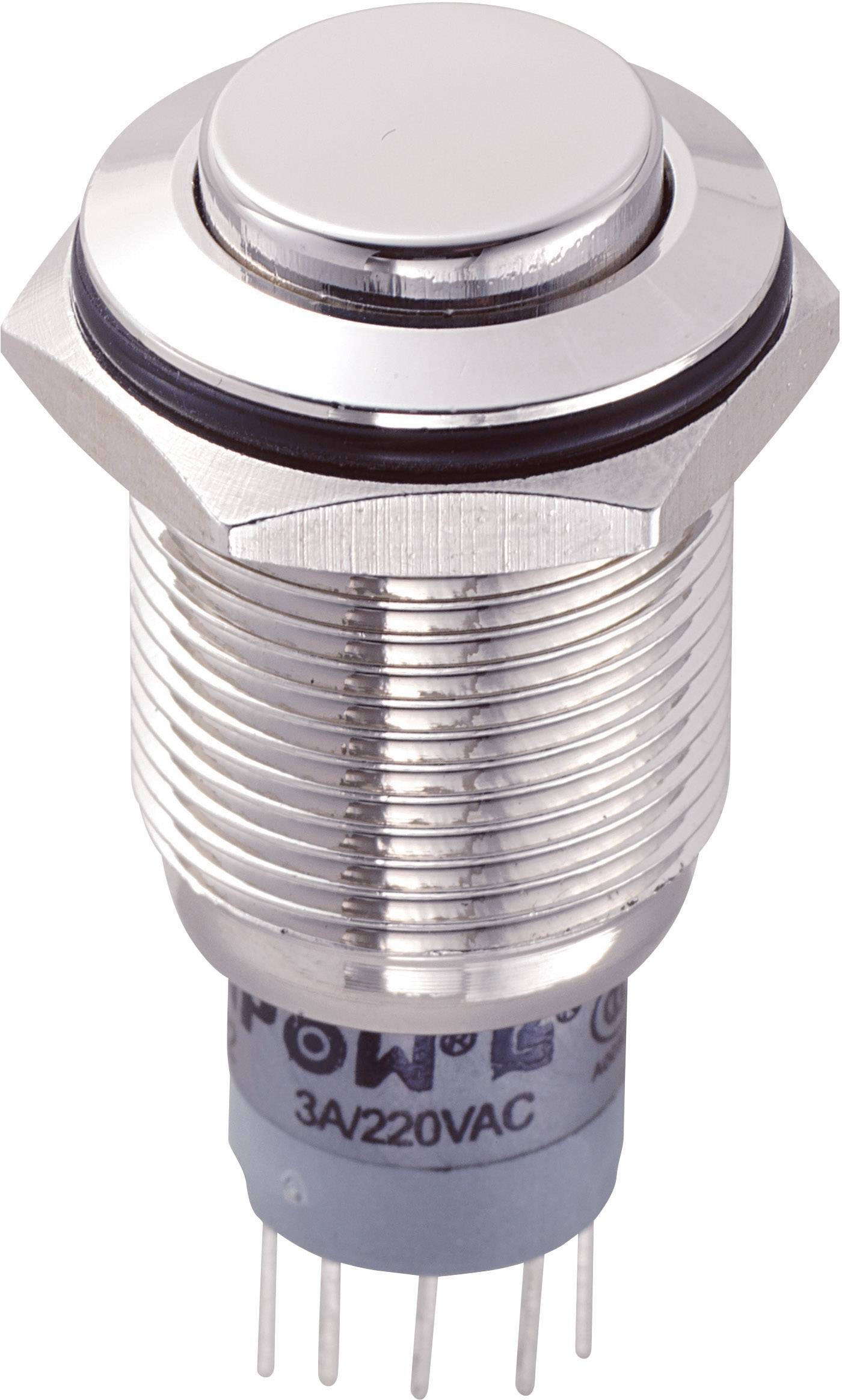 TRU COMPONENTS 701944 LAS2GQH-22Z/N/P Vandalismusgeschützter Druckschalter 250 V/AC 3 A 2 x Ein/Ein rastend IP67 1 St.
