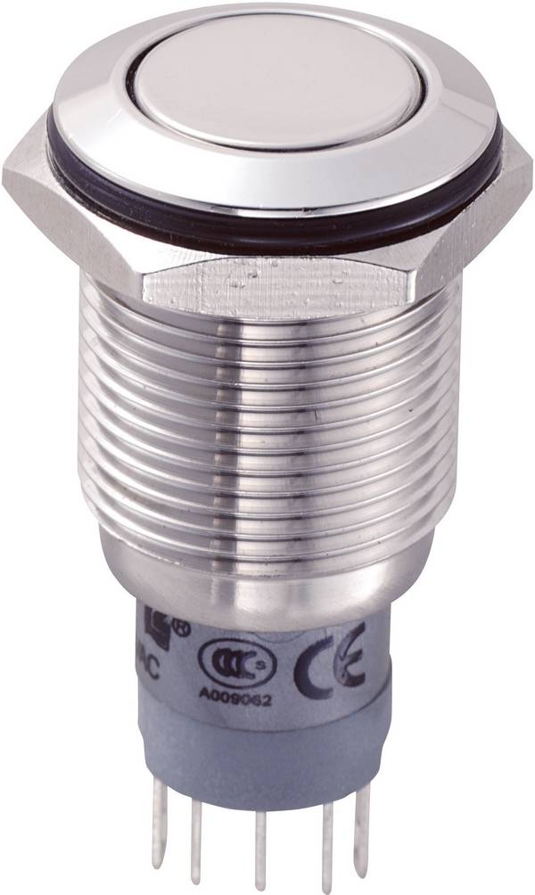 TRU COMPONENTS 701954 LAS2GQF-11/S/P Vandalismusgeschützter Drucktaster 250 V/AC 3 A 1 x Ein/(Ein) tastend 1 St.