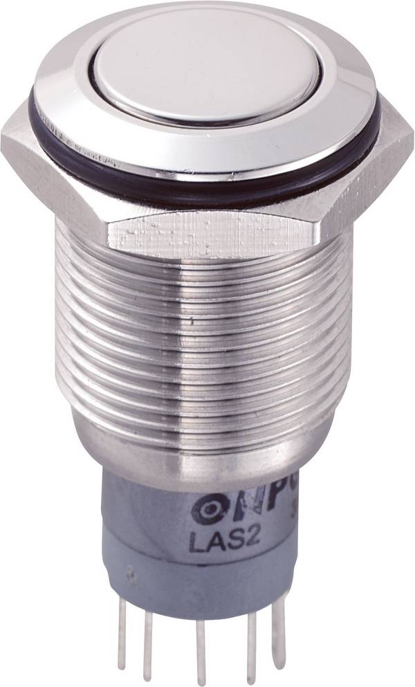 TRU COMPONENTS 701966 LAS2GQF-11Z/S/P Vandalismusgeschützter Druckschalter 250 V/AC 3 A 1 x Ein/Ein rastend    1 St.