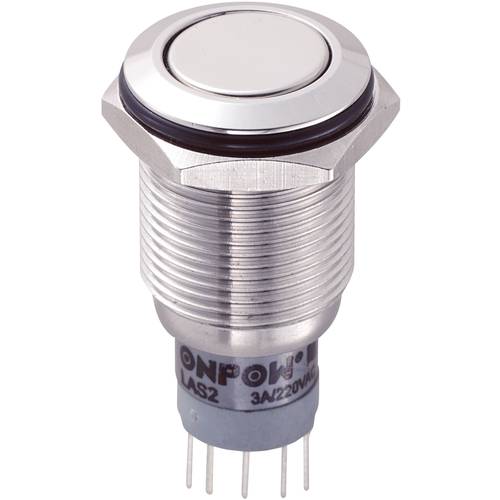 Thumbnail - TRU COMPONENTS 701967 LAS2GQF-22Z/S/P Vandalismusgeschützter Druckschalter 250 V/AC 3 A 2 x Ein/Ein rastend IP67 1 St.