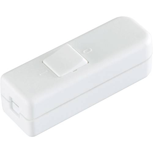 interBär 8006-008.01 Schnurschalter Weiß 1 x Aus/Ein 6 A 1 St.