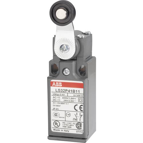 ABB 1SBV010341R1211 LS32P41B11 Endschalter 400 V/AC 1.8 A Rollenhebel tastend IP65 1 St.