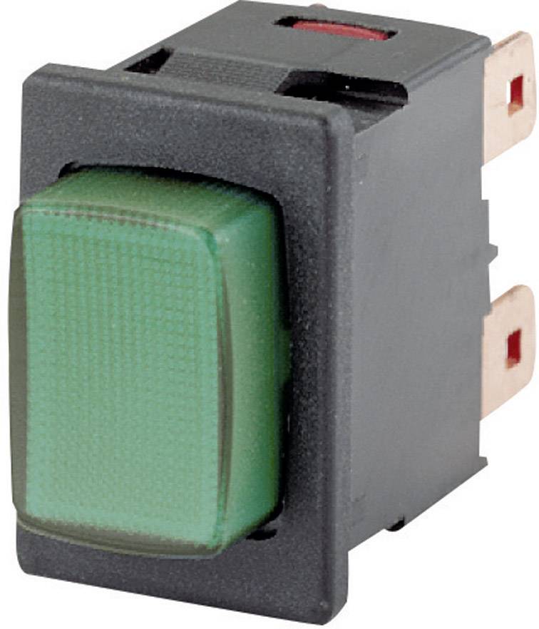 Marquardt 1687.1104 1687.1104 Druckschalter 250 V/AC 16 A 2 x Ein/Aus rastend Grün (L x B) 21 mm x 15 mm IP40 1 St.