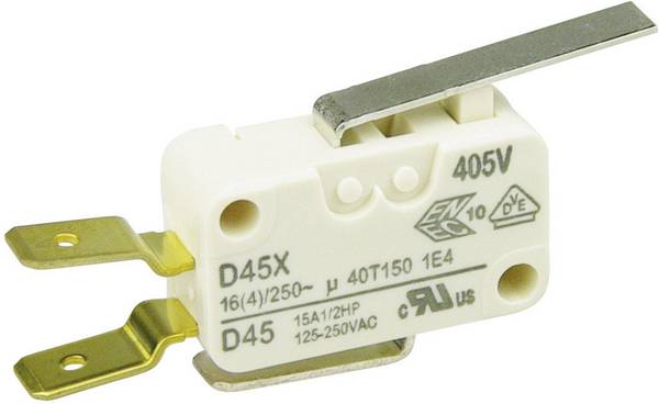 ZF D45U-V3LD Mikroschalter D45U-V3LD 250 V/AC 16 A 1 x Ein/(Ein) tastend 1 St.