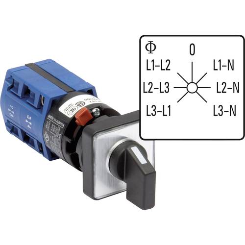 Kraus & Naimer CG4.A007.FS2.F785 Voltmeter Umschalter 10 A Grau, Schwarz 1 St.