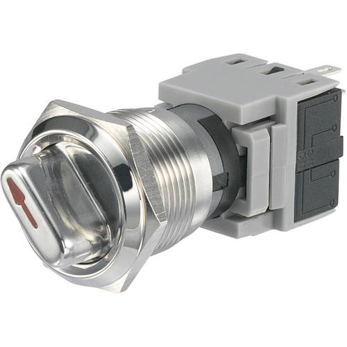 TRU COMPONENTS 704315 LAS1-BGQ-11X/21 Vandalismusgeschützter Drehschalter 250 V/AC 5 A Schaltpositionen 2 1 x 90 ° IP40 ...