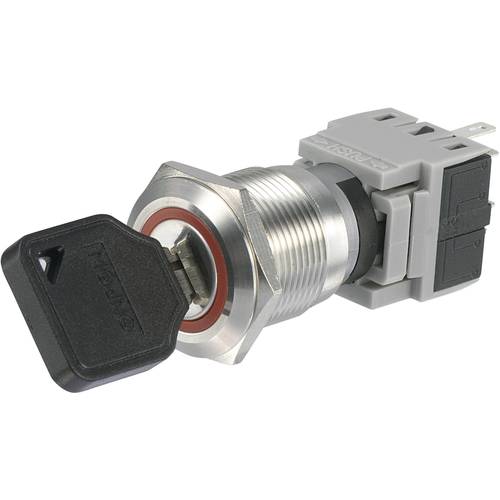 TRU COMPONENTS 704409 LAS1-BGQ-11Y/23 Schlüsselschalter 250 V/AC 5 A 1 x Aus/(Ein) 1 x 60 ° IP40 1 St.