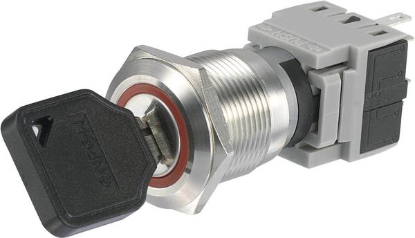 TRU COMPONENTS 704409 LAS1-BGQ-11Y/23 Schlüsselschalter 250 V/AC 5 A 1 x Aus/(Ein) 1 x 60 ° IP40 1 St.