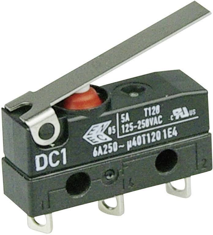 ZF Mikroschalter 250 V/AC 6 A 1 x Ein/(Ein) Cherry Switches DC1C-A1LC IP67 tastend 1 St.