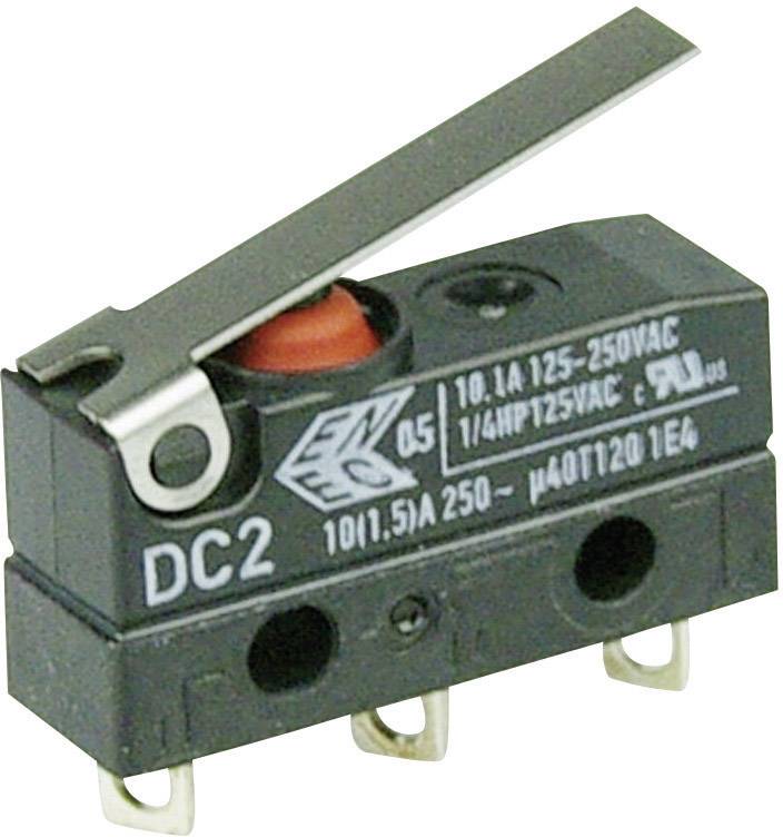 ZF Mikroschalter 250 V/AC 10 A 1 x Ein/(Ein) Cherry Switches DC2C-A1LB IP67 tastend 1 St.